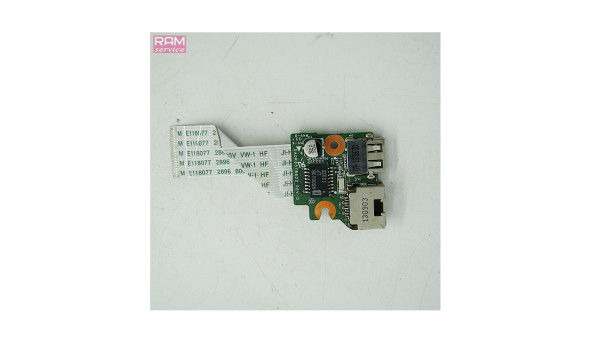 Додаткова плата, USB та LAN роз'єм для ноутбука HP Pavilion 15-e011sr 15.6 " DA0R65TB6D0, Б/В, В хорошому стані, без пошкоджень