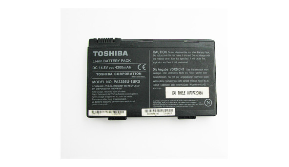 Батарея акумулятор Toshiba PA3395U-1BRS Li-ion Battery 4300mAh 14.8V, Б/В, робоча, 40% зносу