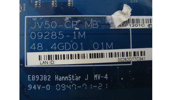 Материнська плата для ноутбука ACER ASPIRE 5740/5340 Series 15.6" JV50-CP MB, 48.4​GD01.01M, Б/В, Не запускається