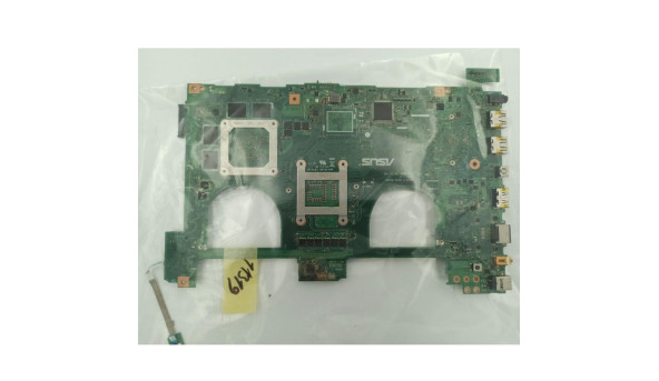 Материнська плата для ноутбука Asus N550, N550JV REV 2.0, б/в, має впаяний процесор Intel Core i7-4700HQ, SR15E, та відео nVidia GeForce GT750M, N14P-GT-A2