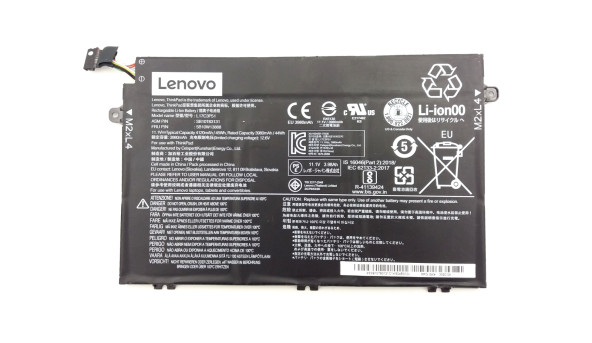 Батарея акумулятор для ноутбука Lenovo ThinkPad E480 E485 E580 E590 11.1V 3980mAh 44Wh Б/В - знос 15-20%