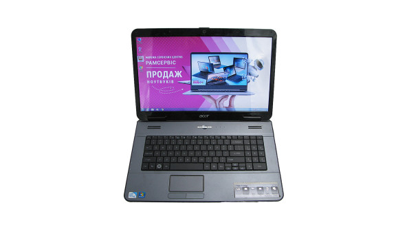 Ноутбук Acer Aspire 7715Z, 17.3", Pentium Dual Core T4300, 2 GB RAM, 400 GB HDD, Intel GMA 4500M, Windows 7, Б/В