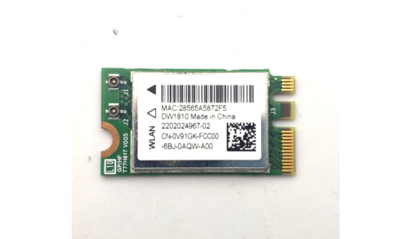 Адаптер Wi-Fi для ноутбка Dell Inspiron 15-3567, DW1810 V91GK, QCNFA435 802.11a/b/g/n/ac, Б/В - 211903