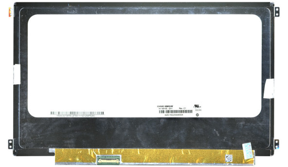 Матриця для ноутбука 11,6", Slim (тонка), 30 pin eDP (знизу ліворуч), 1920x1080, Світлодіодна (LED), кріплення ліворуч/праворуч, матова, Chi Mei (CMO), N116HSE-EA1
