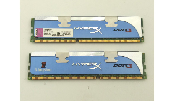 Оперативная память Kingston HyperX DDR3-1600 4096MB PC3-12800 KHX1600C9AD3K2/4G Kit of 2x2048 Б/У