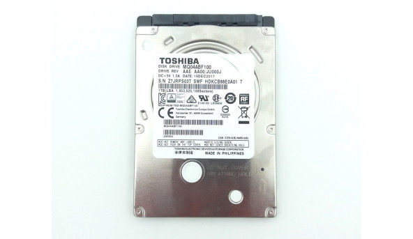 Жорсткий диск HDD, для ноутбук, 1TB, SATA, 2,5", Toshiba, HGST, Seagate, Б/В