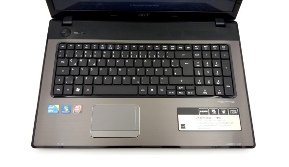 Ноутбук Acer Aspire 7741G Intel Core I3-370 4 GB RAM 500 GB HDD ATI Radeon HD 5470M [17.3"] - ноутбук Б/У - 253677