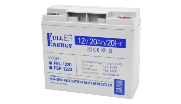 Full Energy FEL-1220 Аккумулятор гелевой 12В 20 А•ч для ИБП