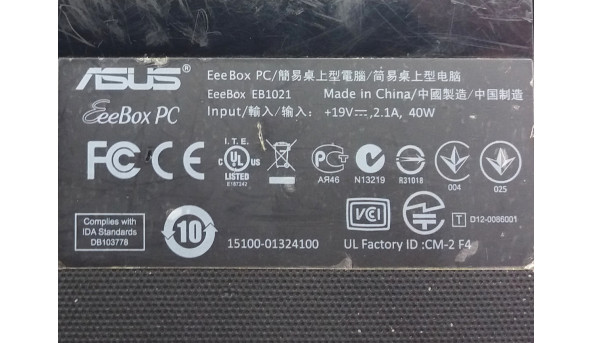 Неттоп Asus EeeBox EB1021 AMD E-450 4 GB RAM 160 GB HDD - системний блок Б/В
