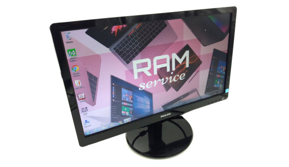 Монітор Philips V-line 196V4LAB2/01 18.5" 1366x768 16:9 5мс VGA DVI TN+film - монітор Б/В - 261344
