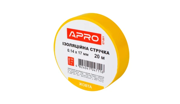 APRO 0.14х17 мм 20 м Изоляционная лента желтая