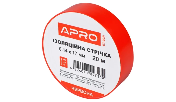 APRO 0.14х17 мм 20 м Изоляционная лента красная