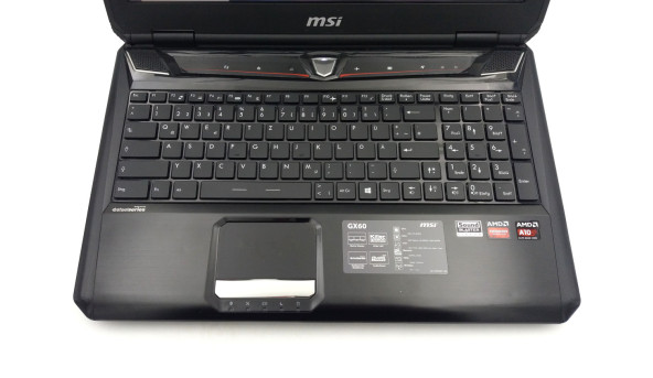 Ігровий ноутбук MSI GX60 AMD A10-5750 8GB RAM 60 SSD 750 AMD Radeon HD 8970 M [15.6" FullHD] - ноутбук Б/В - 283420