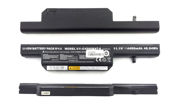 Оригінальна батарея акумулятор для ноутбука DNS Clevo C4500BAT-6 11.1V 4400mAh Li-Ion Б/У - знос 25-30%