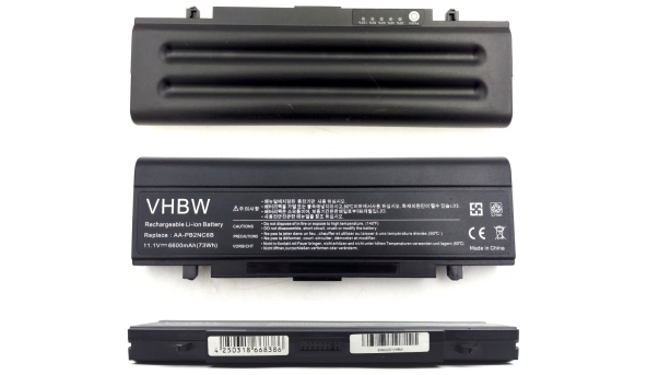 Усиленная батарея аккумулятор для ноутбука Samsung P500 AA-PB2NC6B 6600mAh 11.1V Li-Ion Б/У - износ до 5%