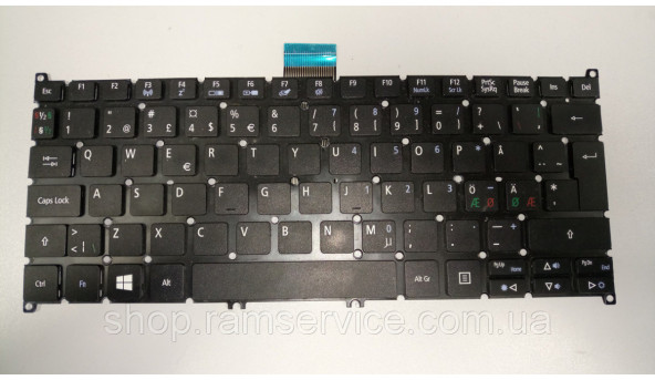Клавіатура для Acer Aspire S3, S5, S3-391, S3-951, S5-391, S3-951-2464G34, S3-951-2464G24, S3-951-2634G52, б/в