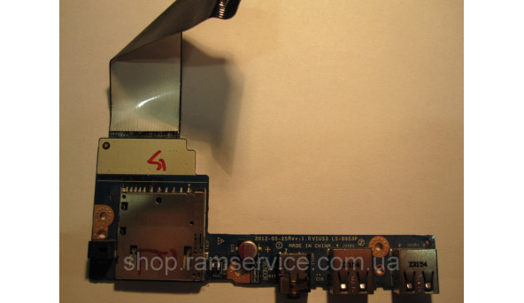 Роз'єми USB, аудіо, картридер для ноутбука Lenovo S400, *LS-8953P REV:1.0, б/в