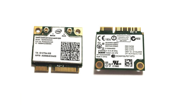 Wi-Fi адаптер модуль 62205ANHMW Intel Centrino Advanced-N 6205 mini PCI-E WiFi a/b/g/n 300 Мбит/с Б/У