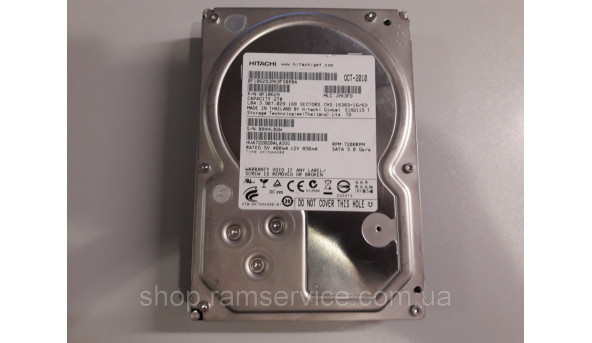 Жорсткий диск Hitachi (HGST) Ultrastar A7K2000 2TB 7200rpm 32MB 0A39289_HUA722010CLA330 3.5" SATA II, б/в