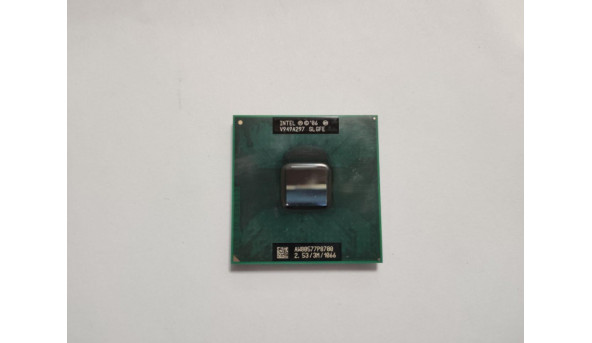 Процесор Intel Core 2 Duo P8700, SLGFE, AW80577P8700, тактова частота 2.53 МГц, 3 МБ кеш-пам'яті, частота системної шини 1066МГц, Socket PGA478, BGA479, б/в, протестований, робочий