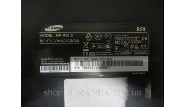 Корпус для ноутбука Samsung NP-R50 E, б/в - 286338