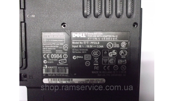 Нижняя часть корпуса для ноутбука Dell Vostro 1000, PP23LB, б / у - 286397