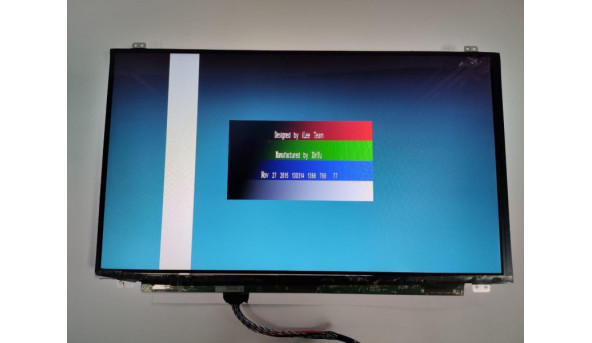 Матриця LG Display, LP156WHB (TL)(C1), 15.6", HD 1366x768, 40 pin, Slim, б/в, Є вертикальна полоса та сліди від клавіатури - 286526