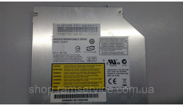 CD/DVD привід для ноутбука Acer Aspire 6920G, LF1, DS-8A1P, б/в - 286552