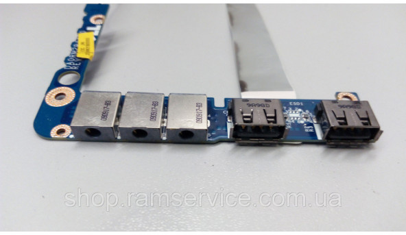 Дополнительная плата USB разъем, Audio разъем для ноутбука Dell Studio XPS 1640, DA0RM2PIAE0, б / у