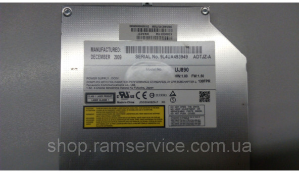 CD/DVD привід для ноутбука Toshiba Satellite L450D-144, UJ890, б/в - 286933