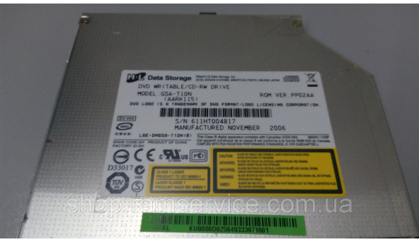 CD / DVD привод для ноутбука Acer Aspire 5630, BL50, GSA-T10N, б / у - 287072