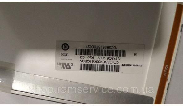 Матрица CHIMEI INNOLUX N173O6-L02 Rev. C3 1600x900 17.3 "LED, б / у - 287095