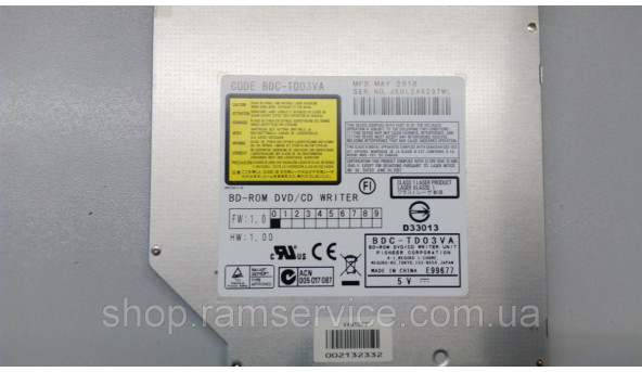 CD/DVD привід для ноутбука Sony Vaio PCG-81212M, BDC-TD03VA, б/в - 287342