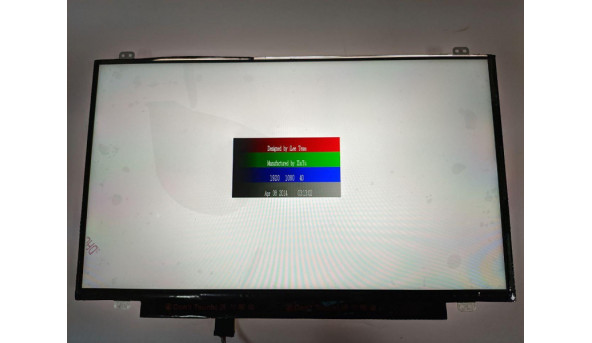 Матриця AU Optronics, B140HAN01.3, 14.0", 30-pin, LED, FHD 1920x1080, IPS, Slim, Продається в плівці, є декілька засвітів, майже непомітних - 287430