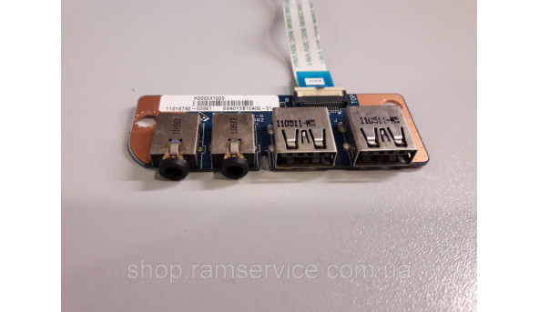 USB, Audio разъемы для ноутбука Toshiba Satellite L770-11P, 69N0Y3B10A02, б / у