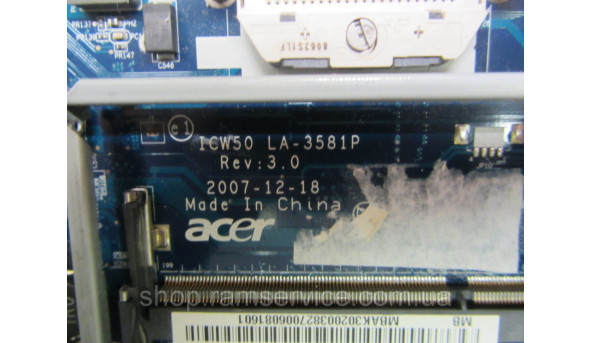 Материнська плата Acer Aspire 5520, icw50 la-3581p, Rev:3.0, б/в - 287671