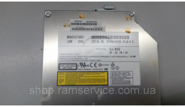 CD/DVD привід для ноутбука Toshiba Equium A110-238, UJ-850, б/в - 287737