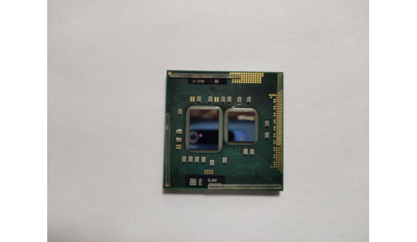 Процесор Intel Core i3-370M, SLBUK, тактова частота 2.40 ГГц, 3 МБ кеш-пам'яті, Socket PGA988, б/в, протестований, робочий