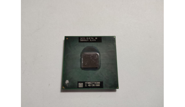Процесор Intel Core 2 Duo T8300, SLAYQ, тактова частота 2,40 ГГц,частота системної шини 800Мгц  3 МБ кеш-пам'яті, Socket PGA478, BGA479, Б/В.