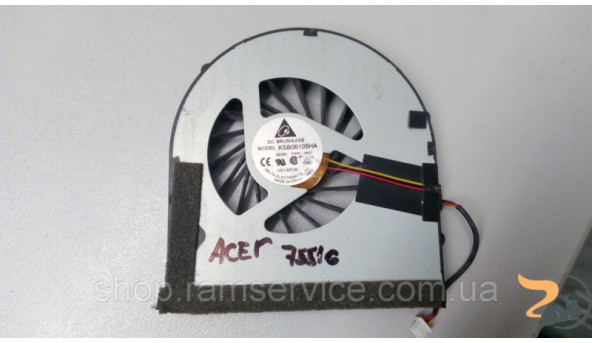 Вентилятор системи охолодження Acer Aspire 7551, eMachines G640, Packard Bell MS2291, KSB06105HA, Б/В, в хорошому стані, без пошкоджень