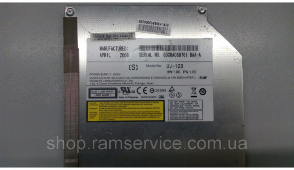 CD/DVD привід для ноутбука Medion Akoya E7610, MD97470, UJ-120, б/в - 290253
