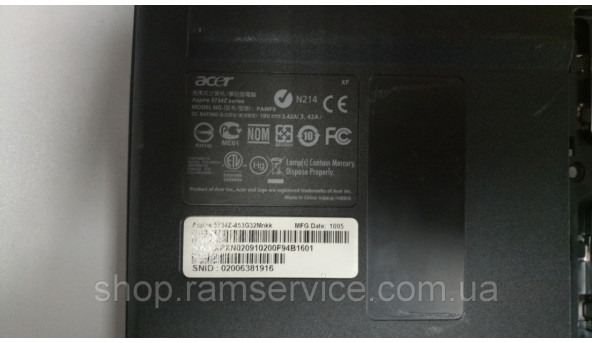 Корпус для ноутбука Acer Aspire 5734z, б/в - 290366