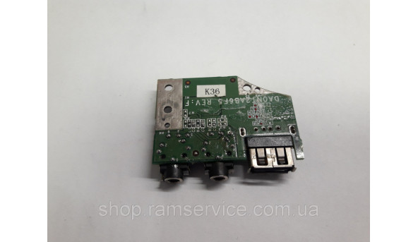USB та Audio роз'єми для ноутбука HP Pavilion ZD8000, *DA0NT2AB6F5 REV:F, б/в - 290489