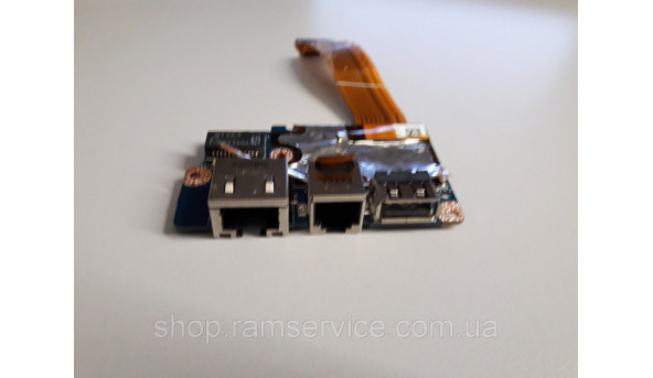 USB плата с LAN, Ethernet разъемами для ноутбука Toshiba U400-23, б / у
