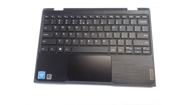 Середня частина корпуса для ноутбука Lenovo 300e 2nd Gen, 11,6", WIN, 8S1102-04884, LCM18B9, SN20S74842, Б/В, всі кріплення цілі, має диформцію. Клавіатура протестована, робоча.