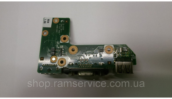 USB, VGA, S-VIDEO роз'єми для ноутбука Zepto Zenote 6224w, *6050A2117801, б/в - 291128