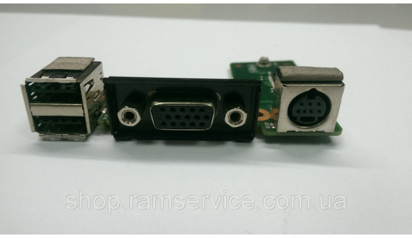USB, VGA, S-VIDEO разъемы для ноутбука Zepto Zenote 6224w, * 6050A2117801, б / у