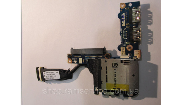 Разъемы USB, SATA, картридер для ноутбука Acer Aspire One KAV60, * LS-5143P, б / у