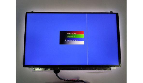 Матриця Innolux, N156GHE -LA1 Rev:C1, 15.6", 40-pin, LED, FHD 1920x1080, Slim, б/в, На всіх кольорах є полоска, окрім білого - 291390