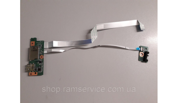USB, Card Reader разъемы и LED плата для ноутбука Acer CB3-531, DA0ZRUTH6D0, DA0ZRUYB6C0, б / у